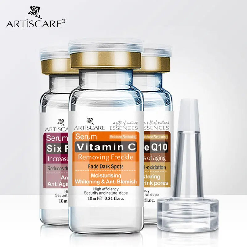 Vitamin C, Q10 & Six Peptides Face Serum Set – 3PCS Combo