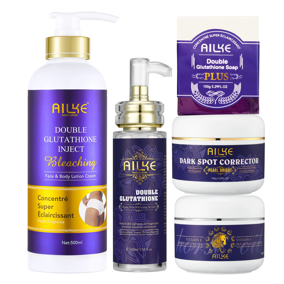 Glutathione Whitening Cream Set – 5-in-1 Brightening & Moisturizing