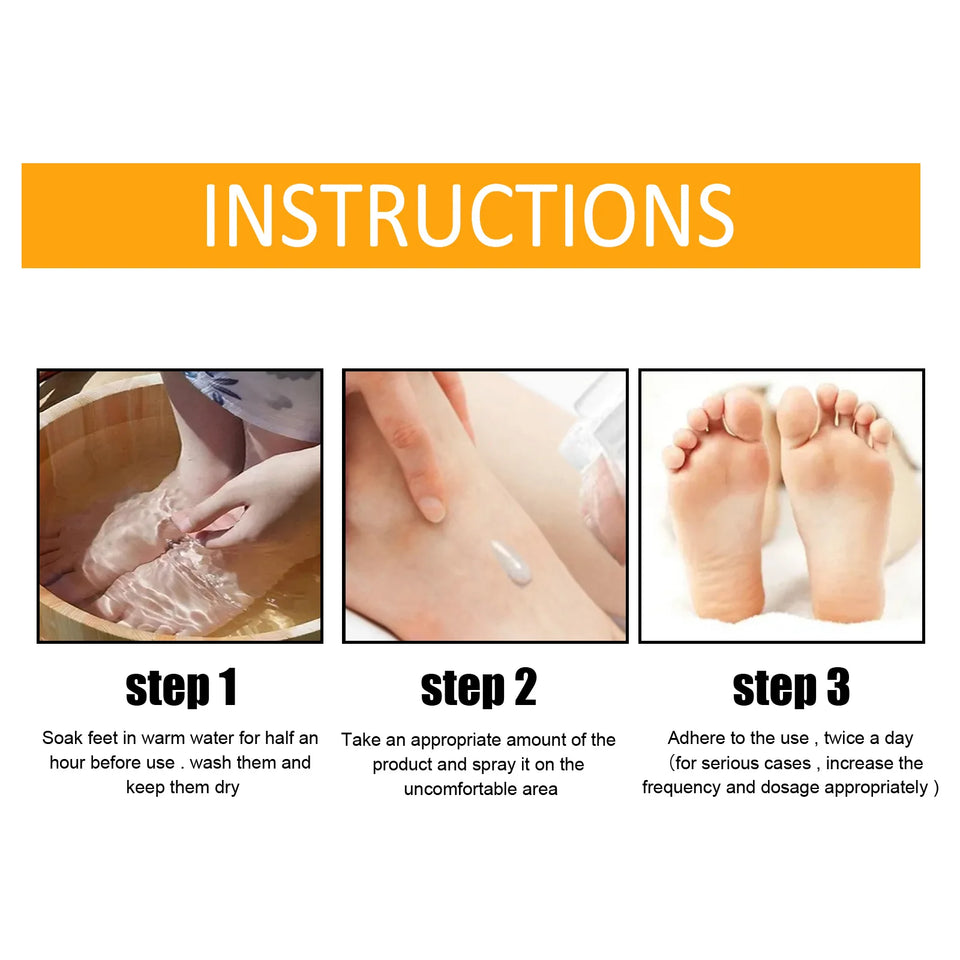 Cracked Heel Repair Foot Cream Spray – Exfoliating & Moisturizing 100ml