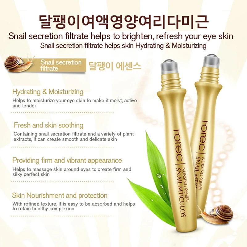 Snail Collagen Moisturizing Cream & Eye Roller Set