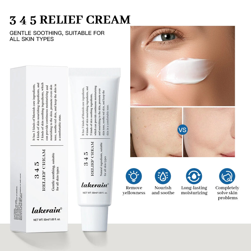 345 Relief Cream – Acne, Freckle & Oil Control Face Moisturizer