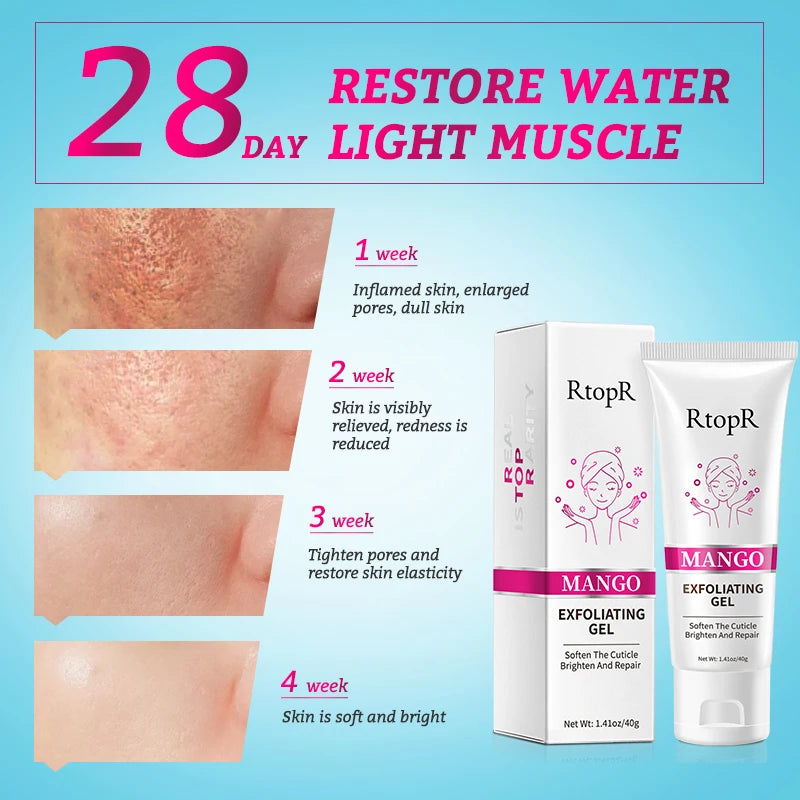 Mango Exfoliating Gel – Gentle Dead Skin Remover & Brightening Scrub (40g)