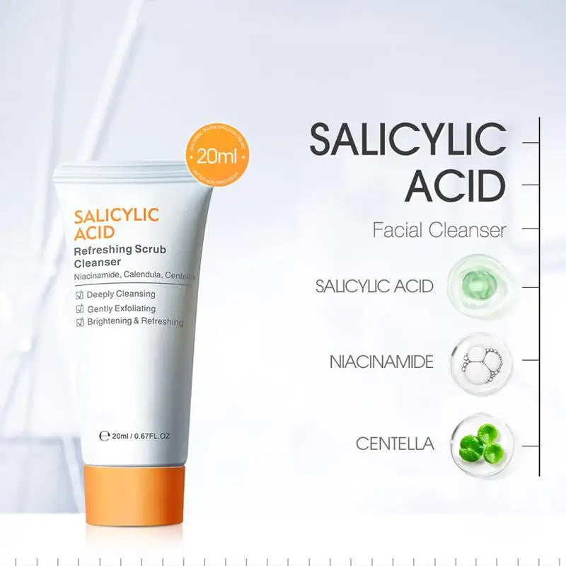 Salicylic Acid Acne Cleanser – Pore Minimizing Scrub 20ml