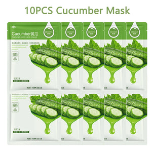 Hydrating & Whitening Facial Sheet Mask – 10 Pcs
