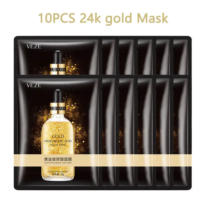 Hydrating & Whitening Facial Sheet Mask – 10 Pcs