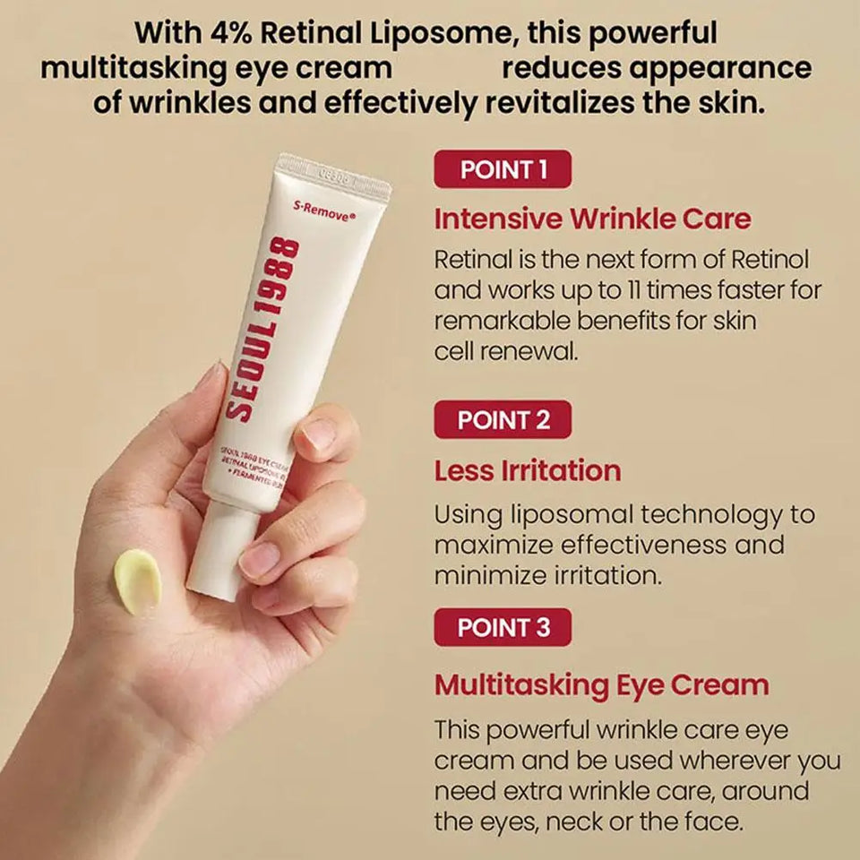 Retinol Eye Cream for Dark Circles & Fine Lines – 30ml