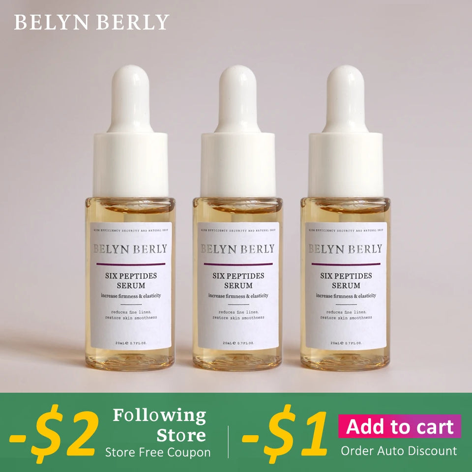 Six Peptides Face Serum – 3PCS Anti-Aging & Hydrating Set