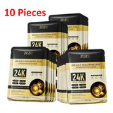 24K Gold Hyaluronic Acid Facial Mask – 10-Pack