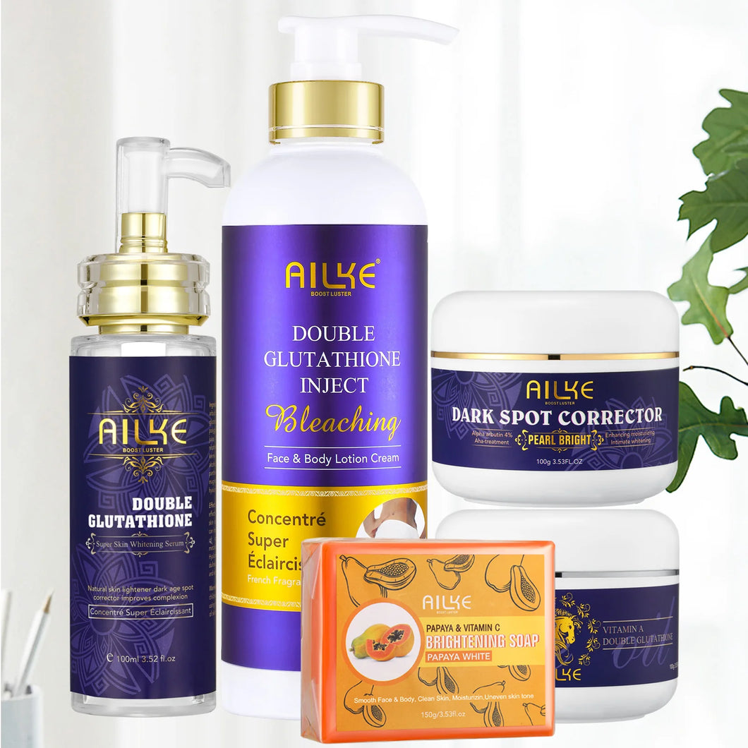 Glutathione Whitening Cream Set – 5-in-1 Brightening & Moisturizing