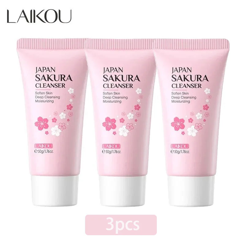 Sakura Foam Face Cleanser – Anti-Acne & Deep Cleansing, 50g