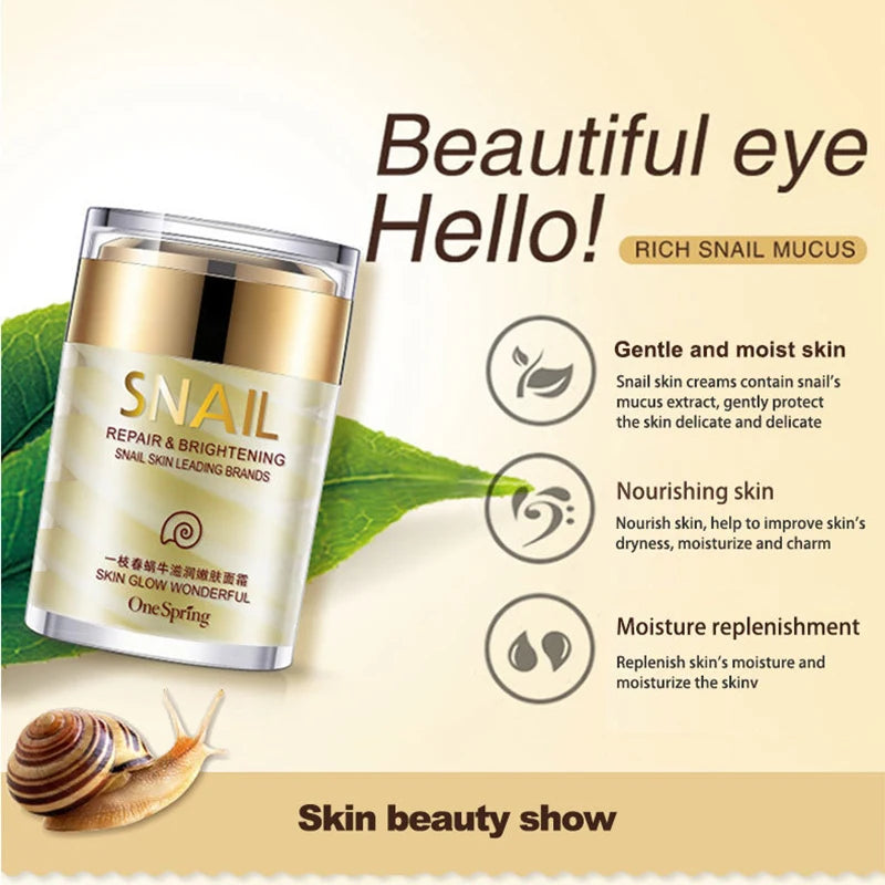 Snail Collagen Moisturizing Cream & Eye Roller Set