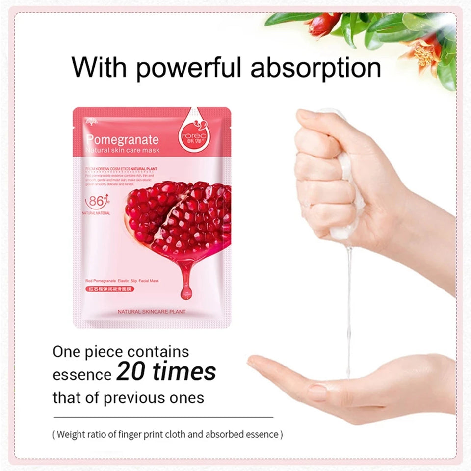 Hydrating & Whitening Facial Sheet Mask – 10 Pcs