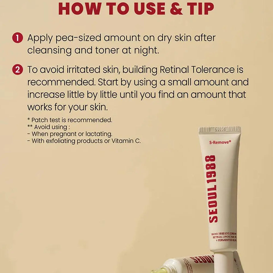 Retinol Eye Cream for Dark Circles & Fine Lines – 30ml